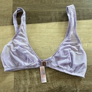 Savage fenty flocked logo bralette